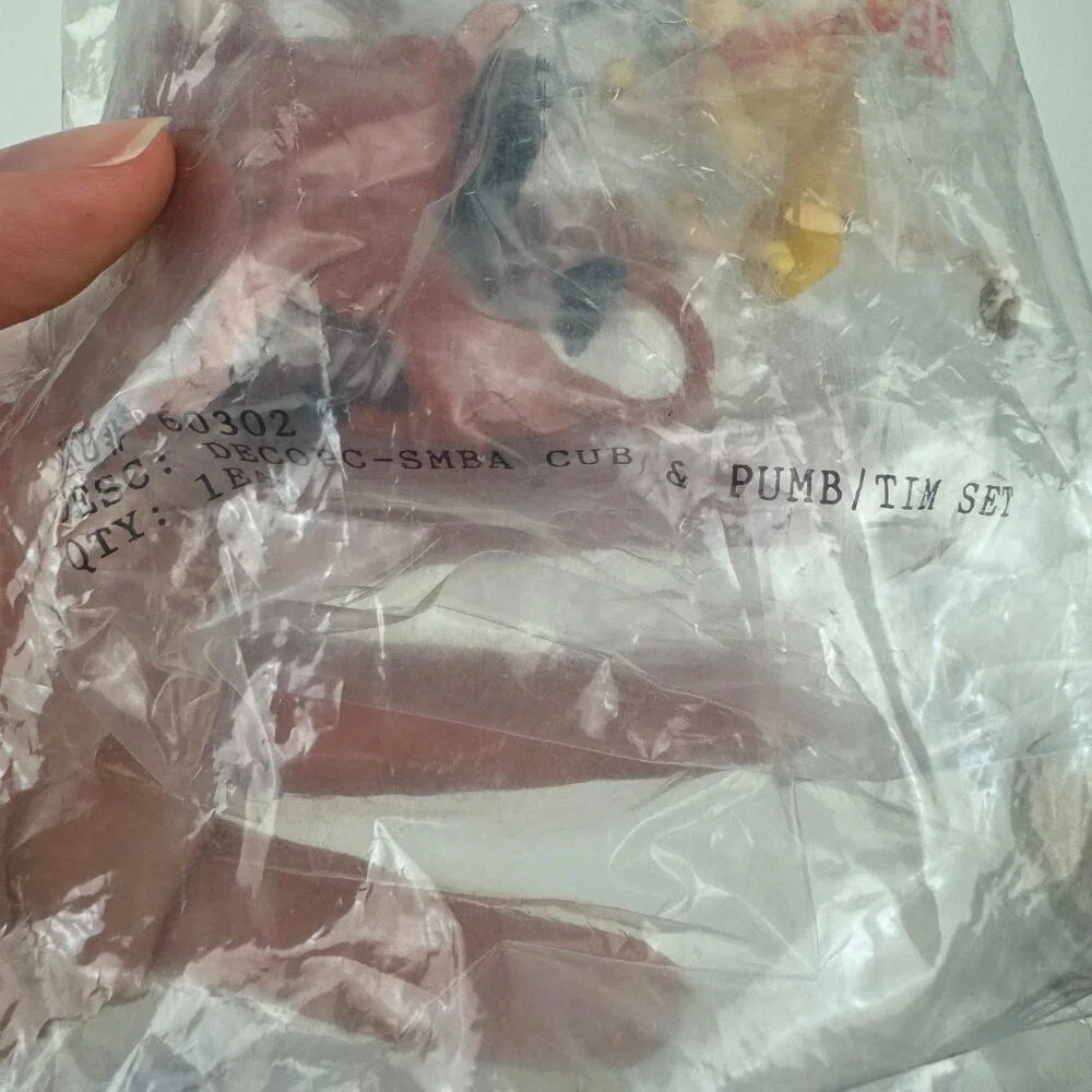 Sealed Vtg 90s Lion‎ King Simba Timon Pumbaa Cake Topper w Palm Trees Applause